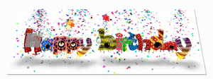 Marque-page  Lenticulaire Happy Birthday